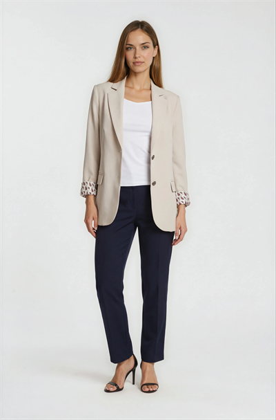 İki Düğmeli Klasik Yaka Ceket TAŞ