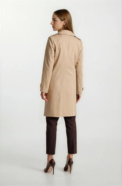 İmperatrice Kruvaze Yaka Kuşaklı Trençkot CAMEL