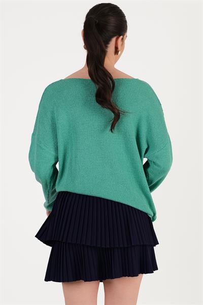 İvardo Pileli Kat Kat Etek LACİVERT