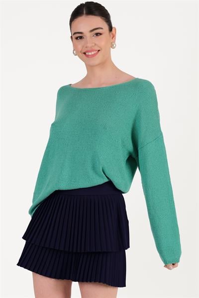 İvardo Pileli Kat Kat Etek LACİVERT