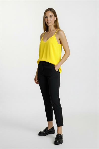Jackeline Askılı V Yaka Bluz SARI