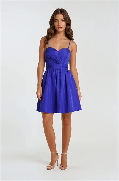 Kalp Yaka Belden Oturtmalı Mezuniyet Elbisesi SAKS