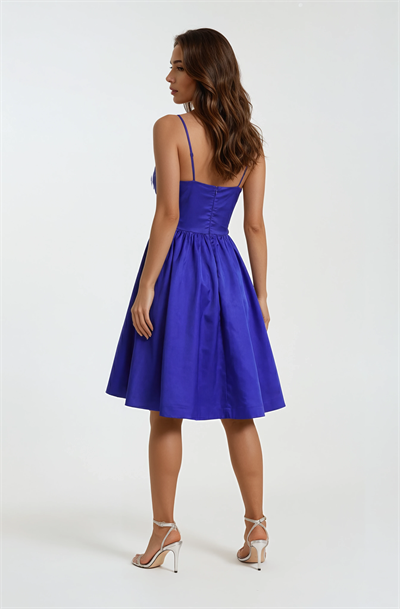 Kalp Yaka Belden Oturtmalı Mezuniyet Elbisesi SAKS