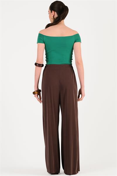 Laurentina Kayık Yaka Triko YEŞİL