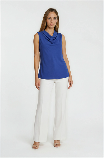 Licio Degaje Yaka Bluz LACİVERT