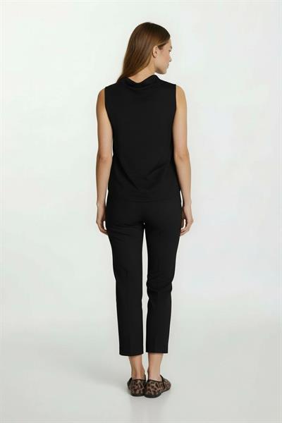 Licio Omuzlar Pileli Degaje Yaka Bluz SİYAH