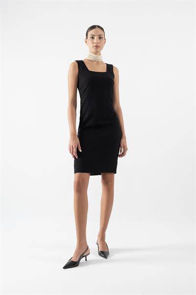 Lois Krep Kısa Elbise SİYAH