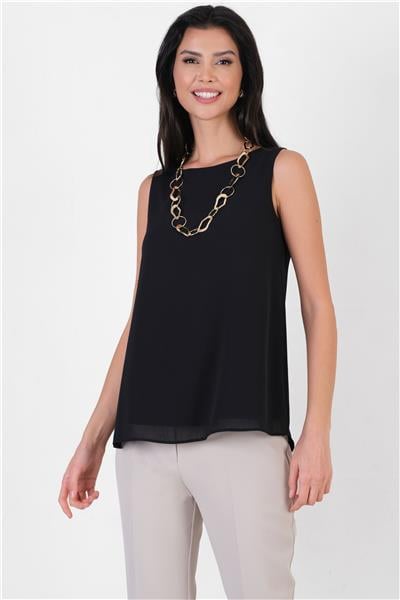 Loretana Kolsuz Rahat Kesim Bluz SİYAH