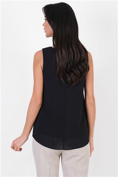 Loretana Kolsuz Rahat Kesim Bluz SİYAH