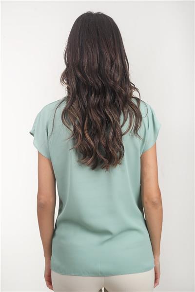 Malvino V Yaka Taşlı Buluz MİNT