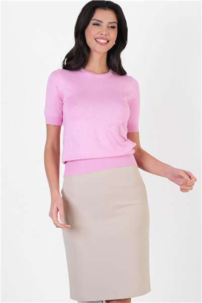 Mandy Klasik Yırtmaçlı Etek TAŞ