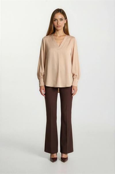 Marsh V Yaka Saten Bluz CAMEL