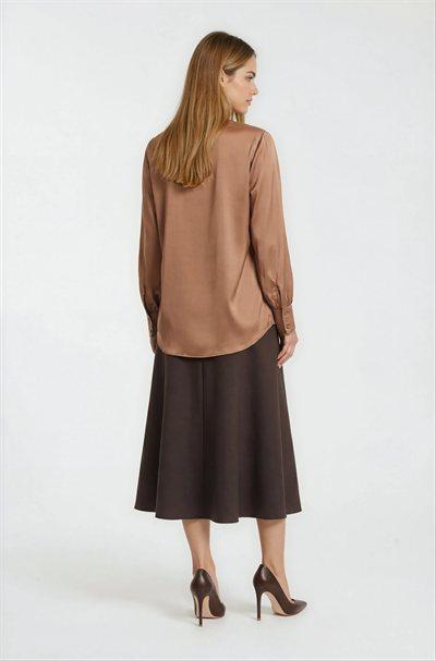 Marsh V Yaka Saten Bluz TARÇIN