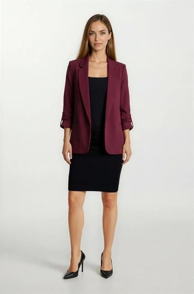 Medarda Salaş Krep Ceket BORDO