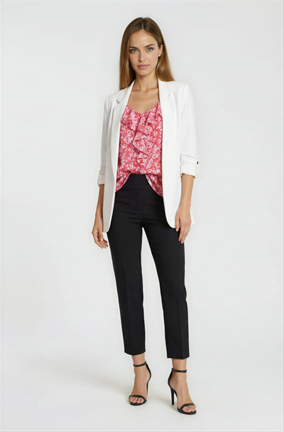 Medarda Salaş Krep Ceket EKRU