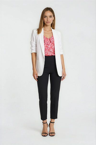 Medarda Salaş Krep Ceket EKRU