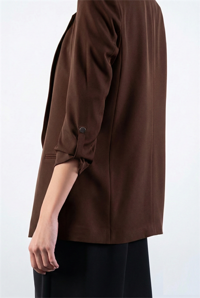 Medarda Salaş Krep Ceket KAHVE