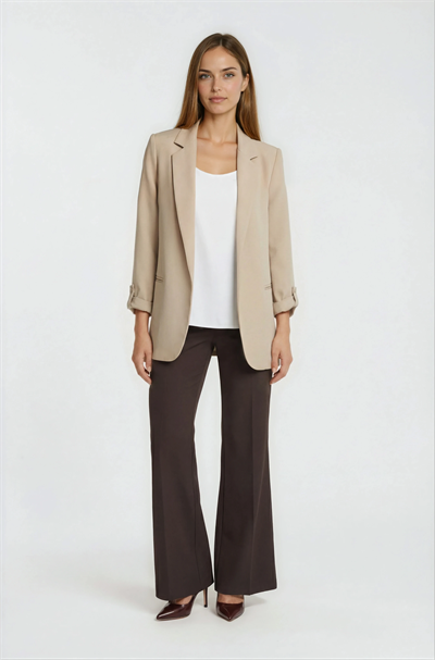 Medarda Salaş Krep Ceket TAŞ