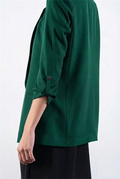 Medarda Salaş Krep Ceket YEŞİL