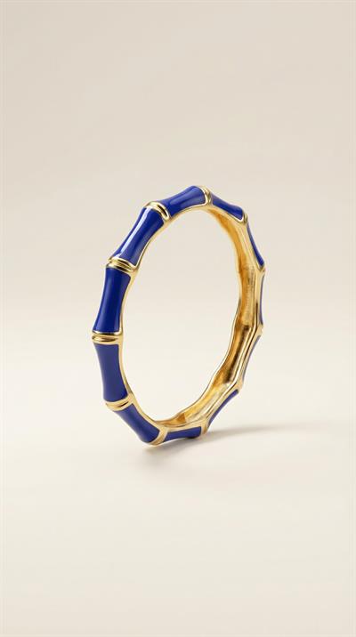 Modern Mineli Kelepçe Bilezik MAVİ