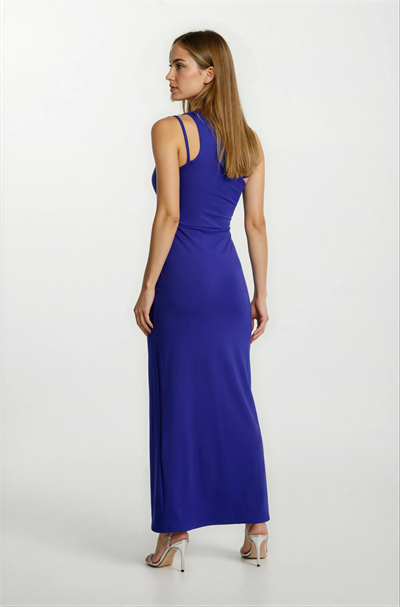 Naomi Tek Kol Yırtmaçlı Uzun Abiye Elbise SAKS