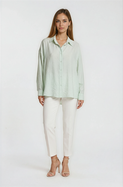 Önden Düğmeli Oversize Gömlek ÇAĞLA