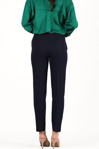 Orana Havuç Kemersiz Dar Paça Pantolon LACİVERT