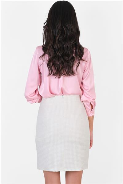 Orenzio Önü Yırtmaçlı Kalem Etek KREM