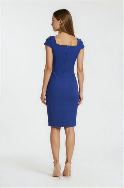 Orestino Kare Yaka Mendil Kol Elbise SAKS