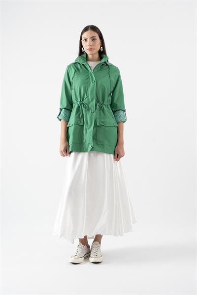 Orieldo Beli Lastikli Balon Etek BEYAZ