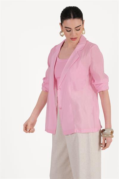 Ormondo Klasik Yaka  Astarsız Ceket PEMBE