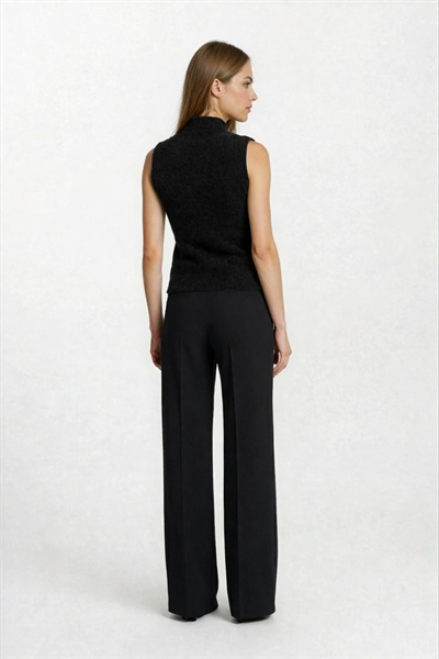 Ottavilla Yarım Balıkçı Kolsuz Triko SİYAH