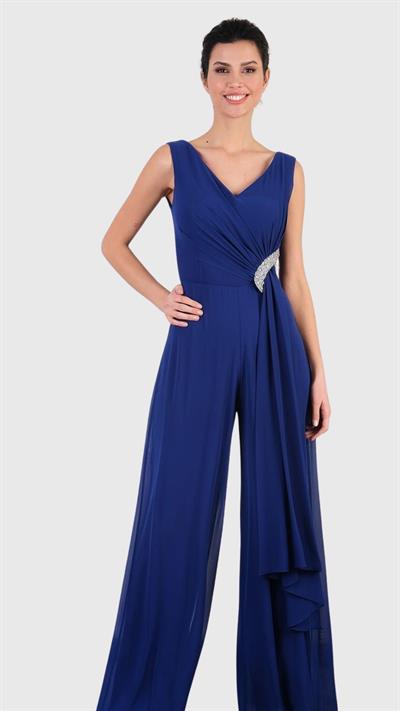 Padilla V Yaka Belde Damala Taş Abiye Tulum SAKS