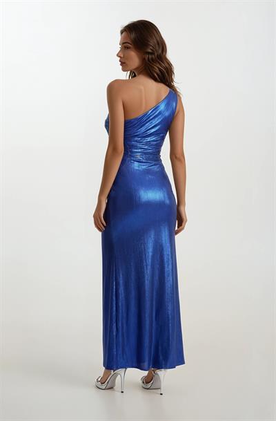 Pailhas İnce Tek Askılı Beli Açık Uzun Abiye Elbise SAKS