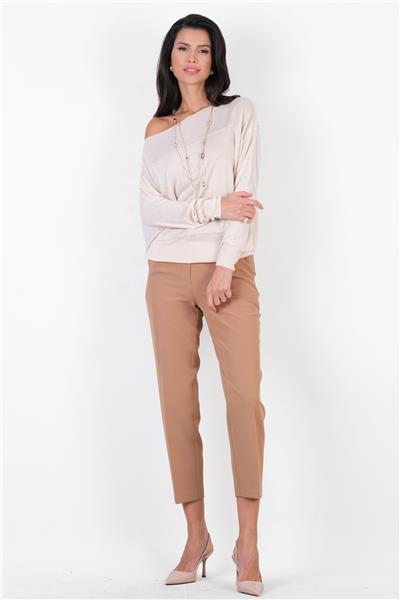 Parietti Klasik Kesim Dar Paça Pantolon CAMEL