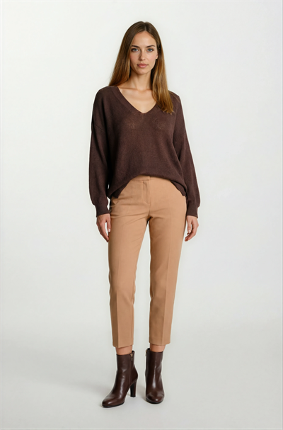 Pennie Ön Arka V Triko KAHVE