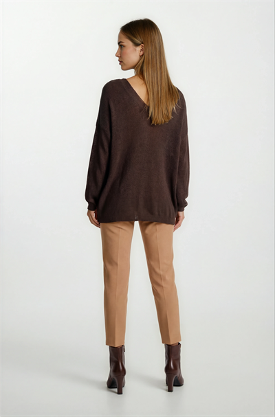 Pennie Ön Arka V Triko KAHVE