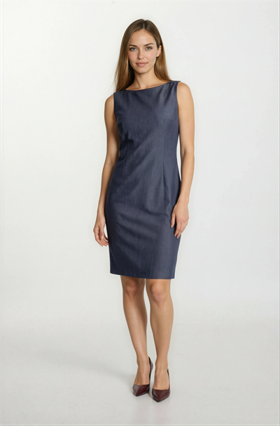 Pergentina İçi Kolsuz Üstü Crop Ceket Elbise LACİVERT