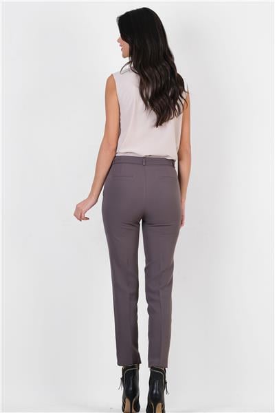 Peters Bel Kuşaklı Dar Paça Pantolon GRİ