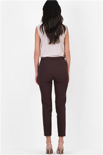 Peters Bel Kuşaklı Dar Paça Pantolon KAHVE