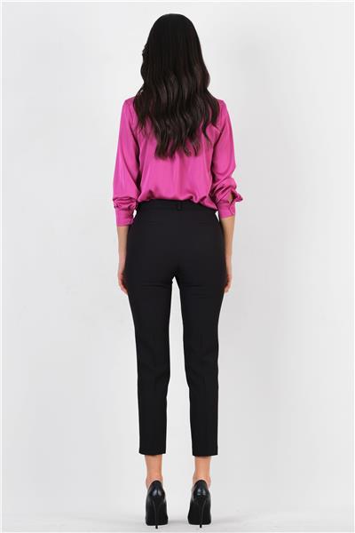 Peters Bel Kuşaklı Dar Paça Pantolon SİYAH