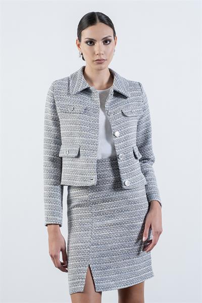 Petronio Gömlek Yaka Cep Kapaklı Önden Düğmeli Ceket LACİVERT