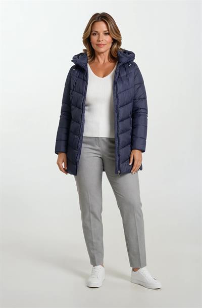 Primillo Nordic Uzun Kapüşonlu Şişme Mont LACİVERT