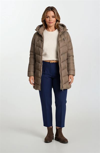 Primillo Nordic Uzun Kapüşonlu Şişme Mont HAKİ