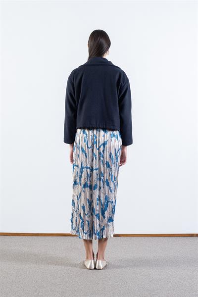 Prosperino Dik Yaka Önden Fermuarlı Mont LACİVERT