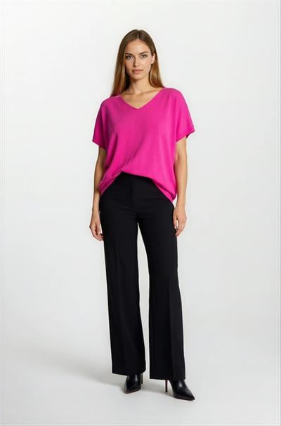 Provido V Yaka Düşük Kol Triko FUŞYA