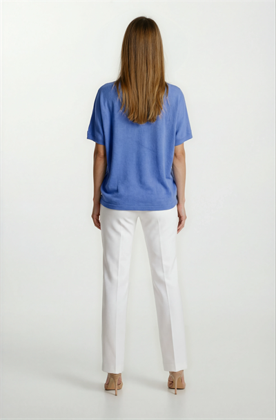 Provido V Yaka Düşük Kol Triko İNDİGO