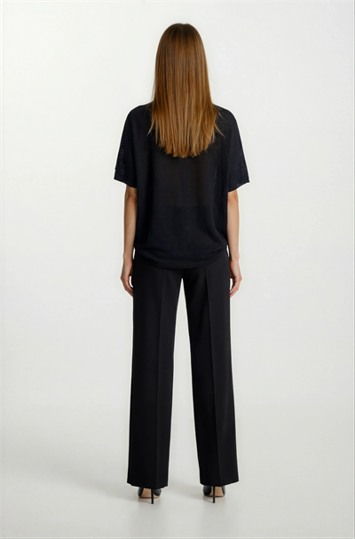 Provido V Yaka Düşük Kol Triko SİYAH