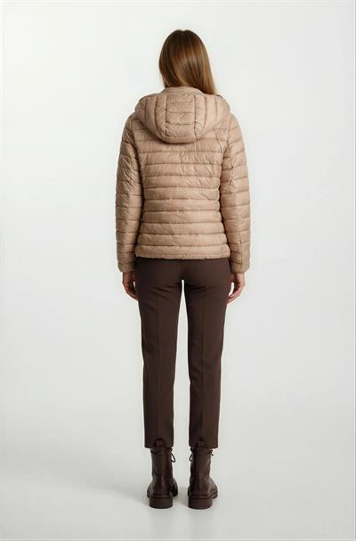 Ranuccio Çift Taraflı Kapitoneli Peluş Kapüşonlu Mont CAMEL