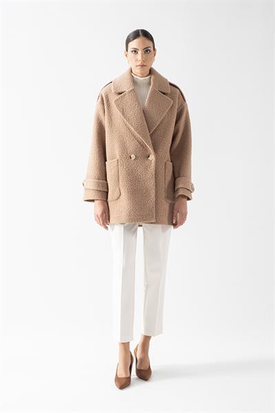 Renuccio Kruvaze Yandan Cepli Salaş Kaban CAMEL